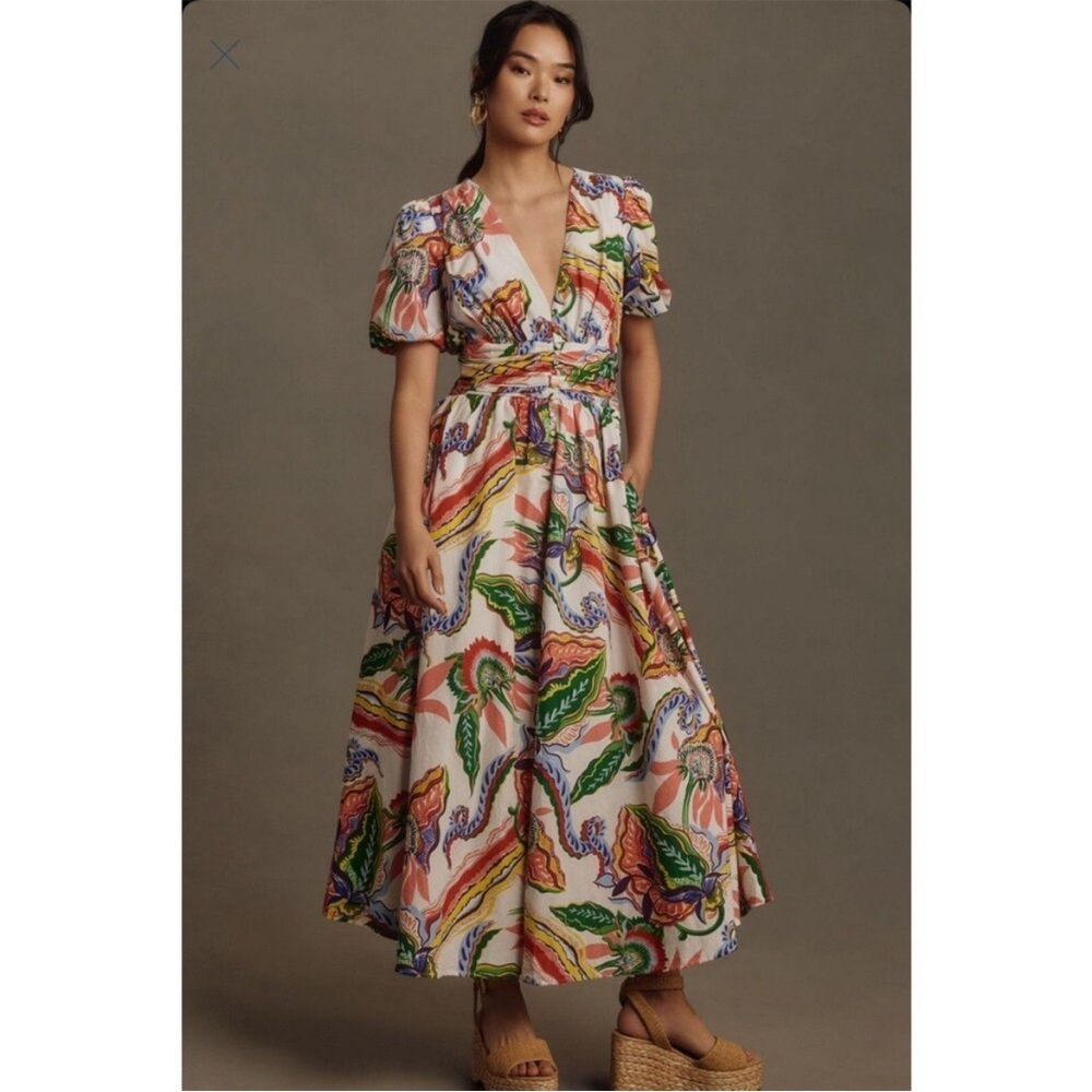 Anthropologie Katerina Button Front Dress